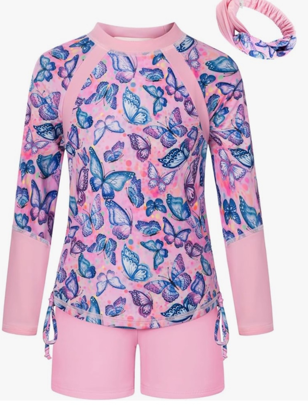 NEW Grace Karin Girls Swimsuit Long Sleeve Rashguard Set 2-Piece